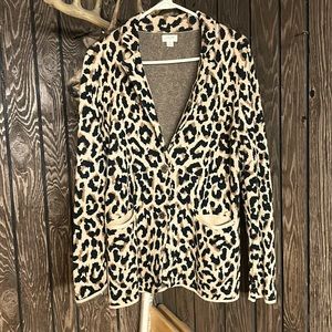 J Crew Leopard print light weight jacket
